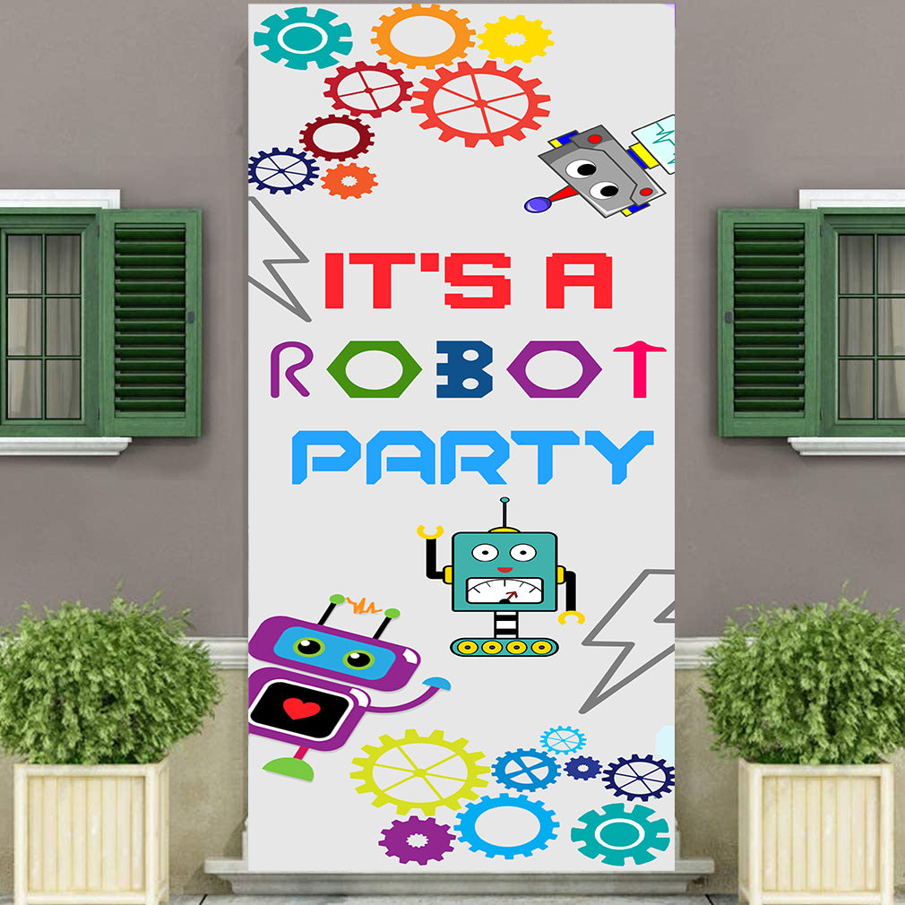 Robot Welcome Banner Roll up Standee (with stand)
