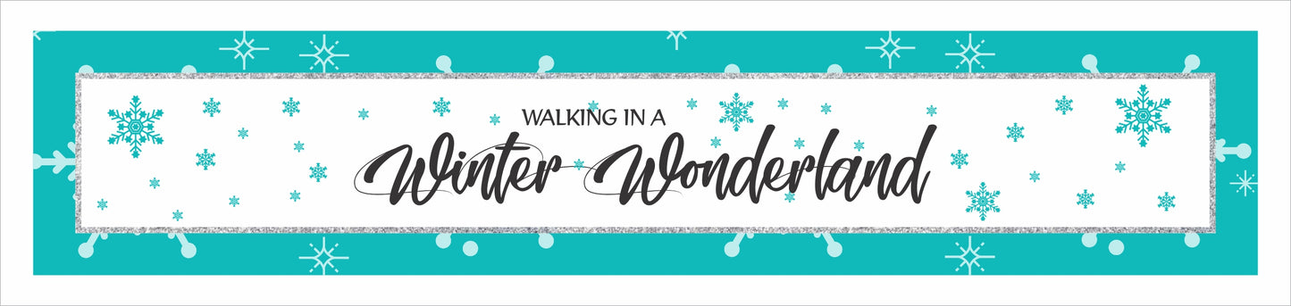 Winter Wonderland Theme Birthday Party Paper Door Banner for Wall Decoration