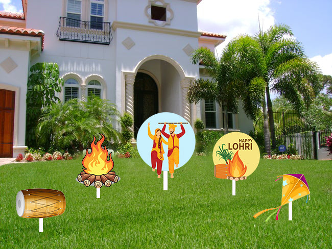 Lohri Party Cutout Pack For Decoration