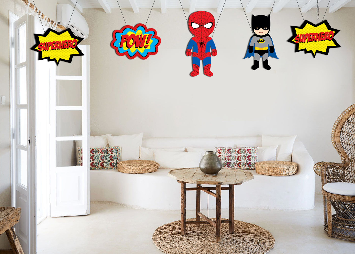 Super Hero Theme Birthday Party Hanging Set for Decoration