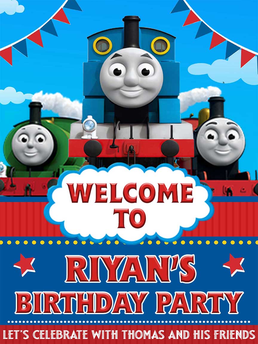 Thomas & Friends Theme Birthday Party Welcome Board
