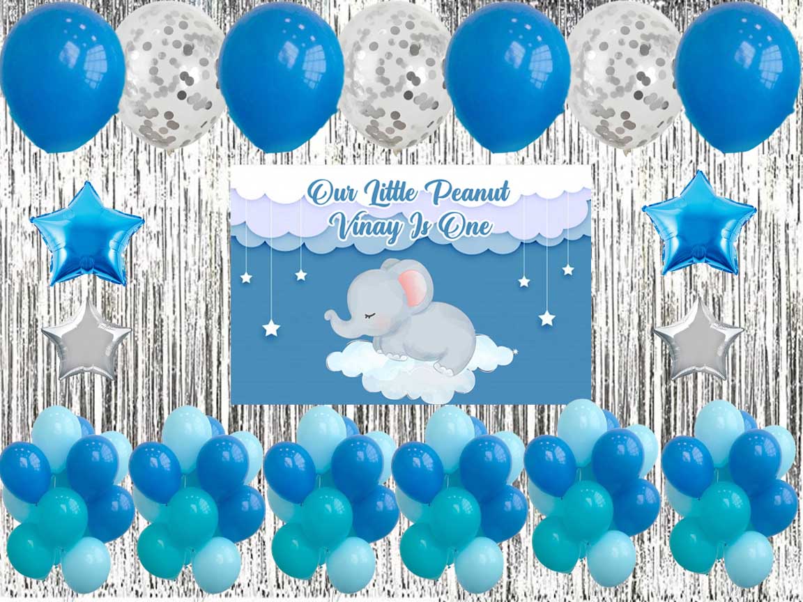 Elephant Theme Birthday Party Decorations Complete Set