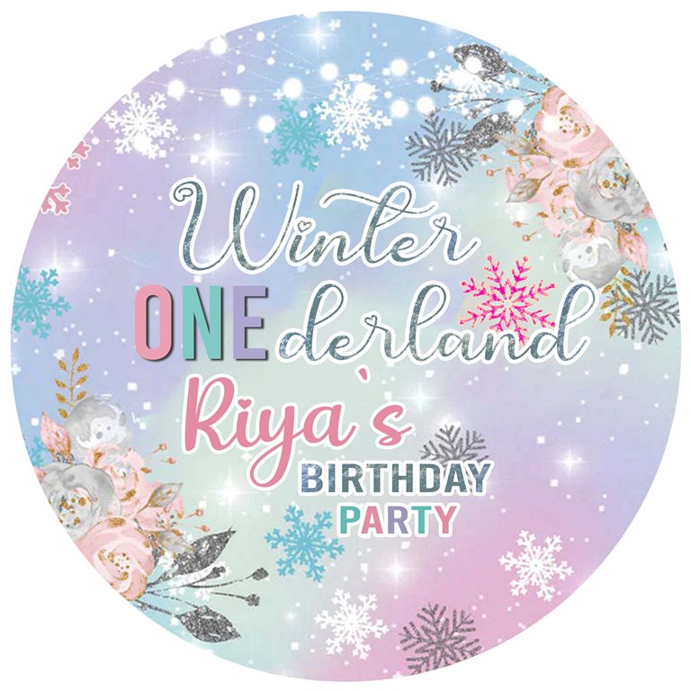 Winter Wonderland Theme Birthday Party Backdrop