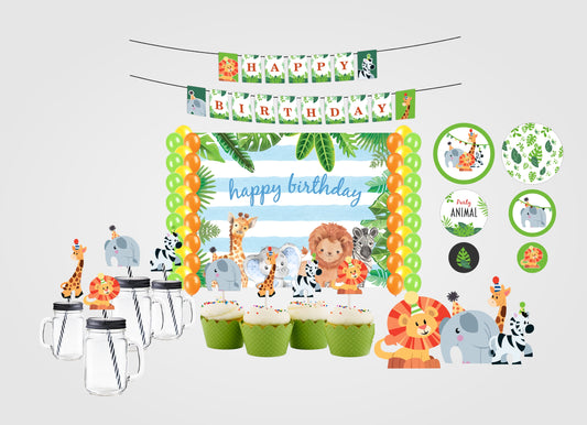Jungle Theme Birthday Complete Party Kit