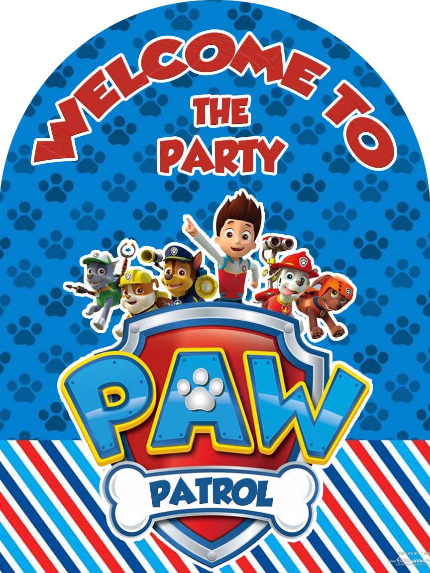 Paw Patrol Theme Birthday Party Welcome Board