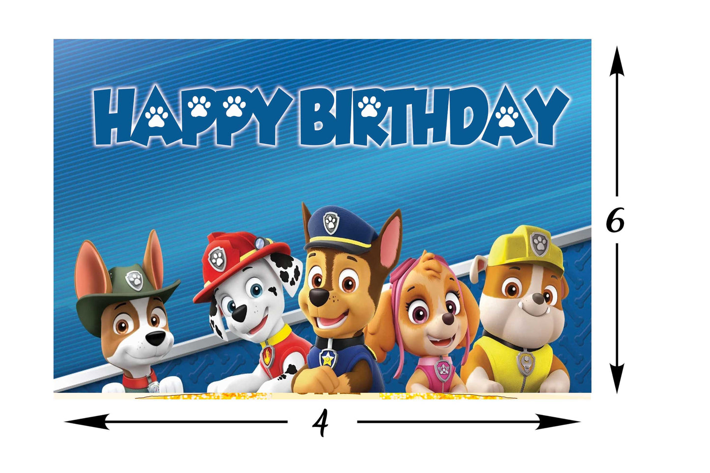 Paw Patrol Theme Birthday Party Backdrop