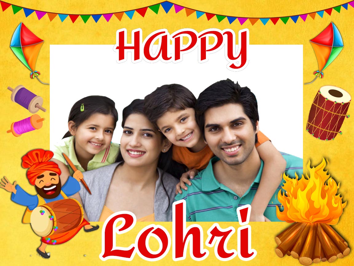 Lohri Selfie Photo Booth Picture Frame
