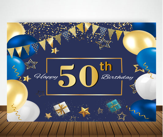 50th Birthday Party Backdrop