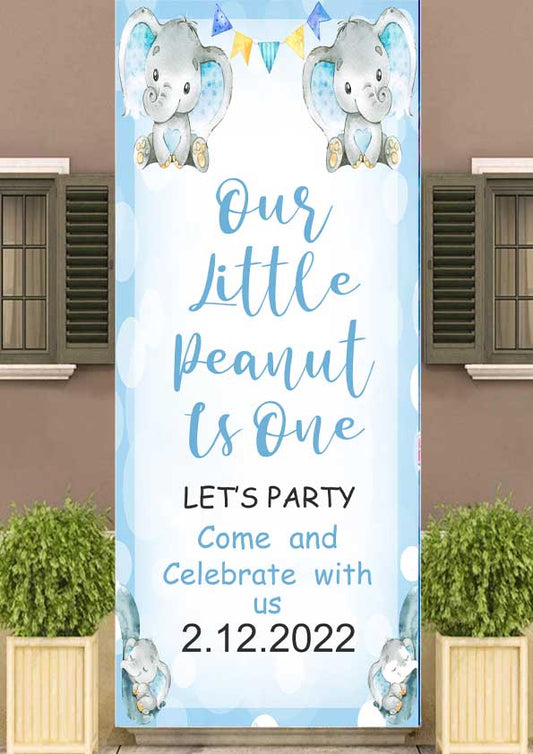 Elephant Welcome Banner Roll up Standee (with stand)