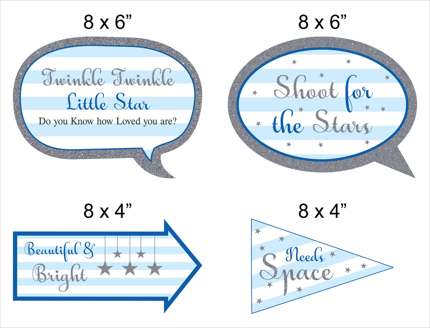 Twinkle Twinkle Little Star Birthday Party Photo Booth Props Kit