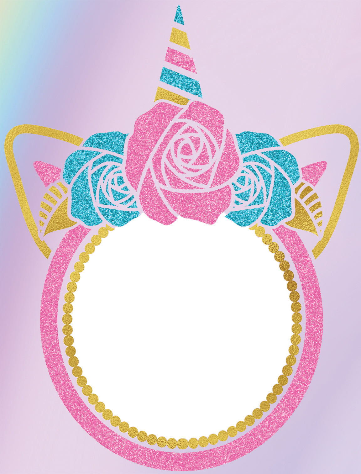 Unicorn Theme Birthday Party Selfie Photo Booth Frame