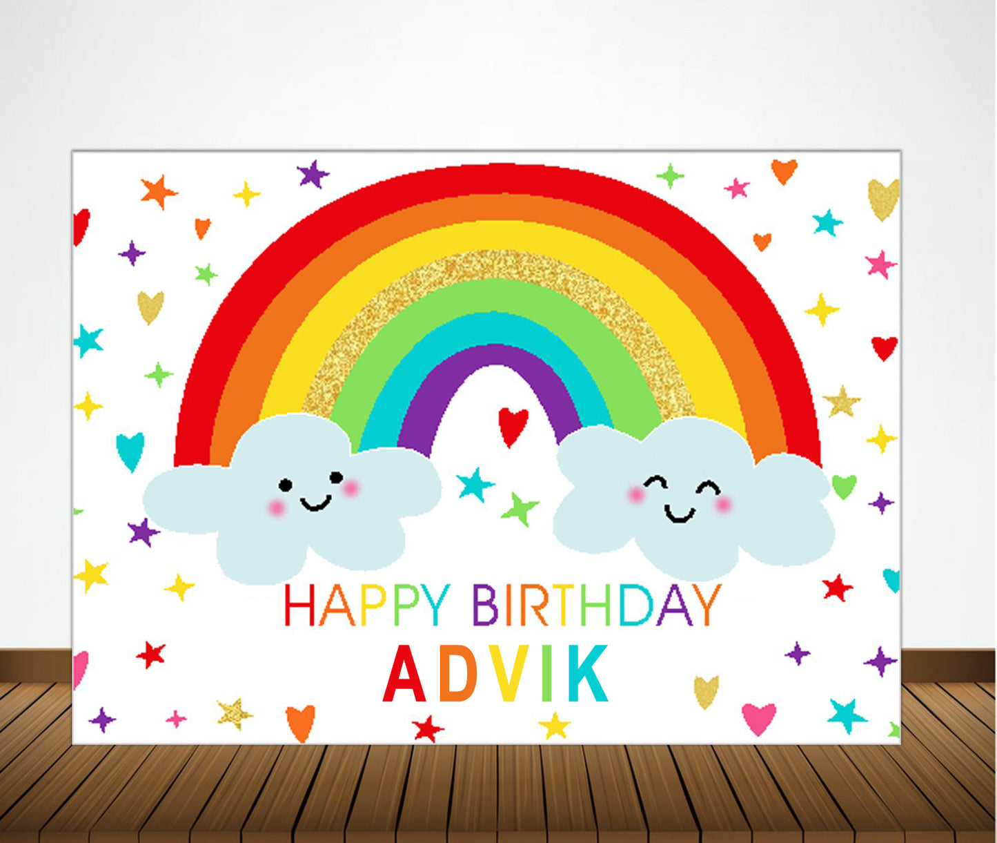 Rainbow Theme Birthday Party Backdrop