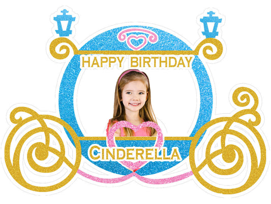 Cinderella Theme Birthday Party Selfie Photo Booth Frame