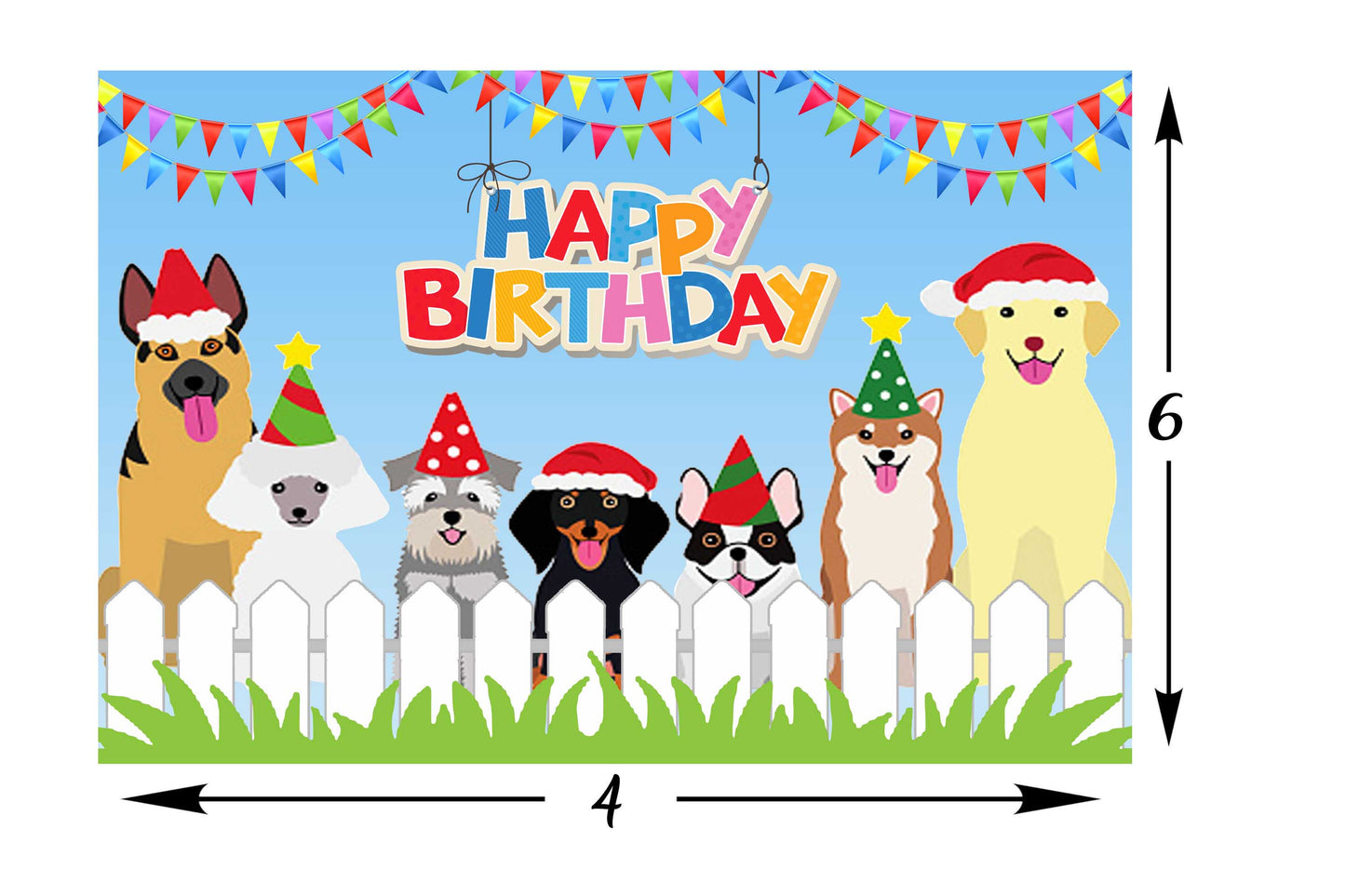 Dog Theme Birthday Party Backdrop for Decoration