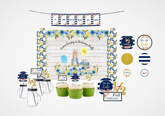 Half Birthday Boys Complete Decoration Kit