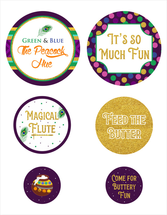 Krishna Party- Birthday Party Decorations - Large Confetti - Set Of 27