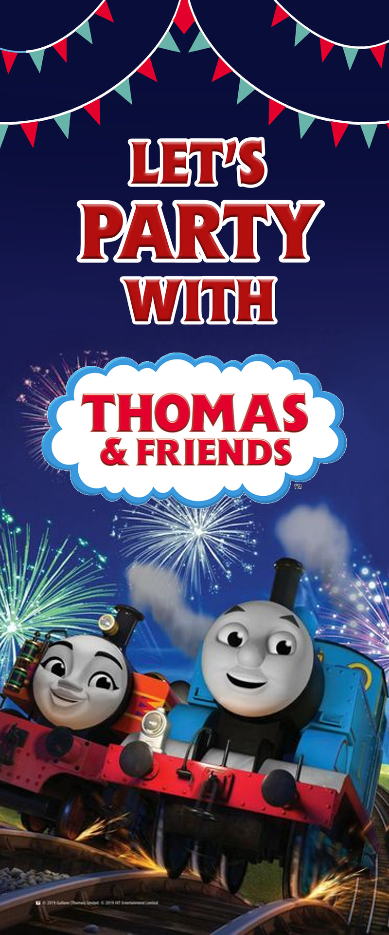 Thomas & Friends Welcome Banner Roll up Standee (with stand)