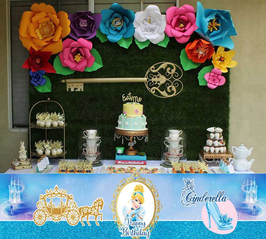 Cinderella Theme Birthday Long Banner for Decoration