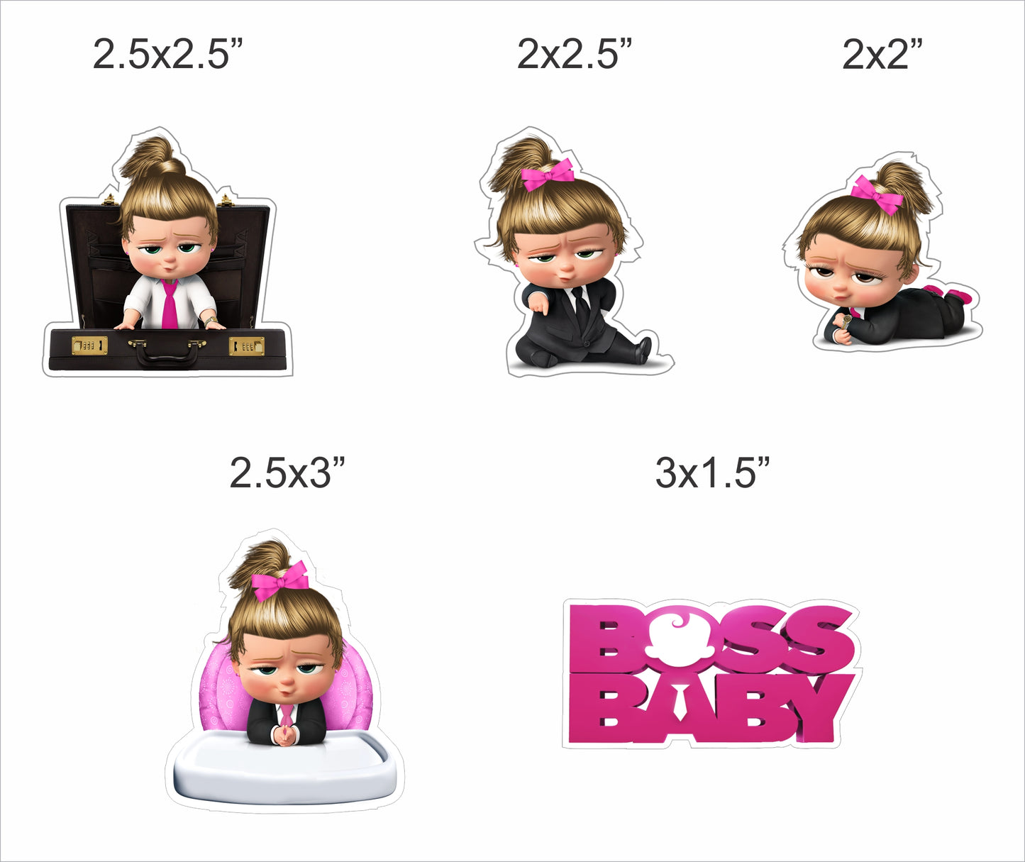 Boss Baby Girl Theme Birthday Party Paper Decorative Straws