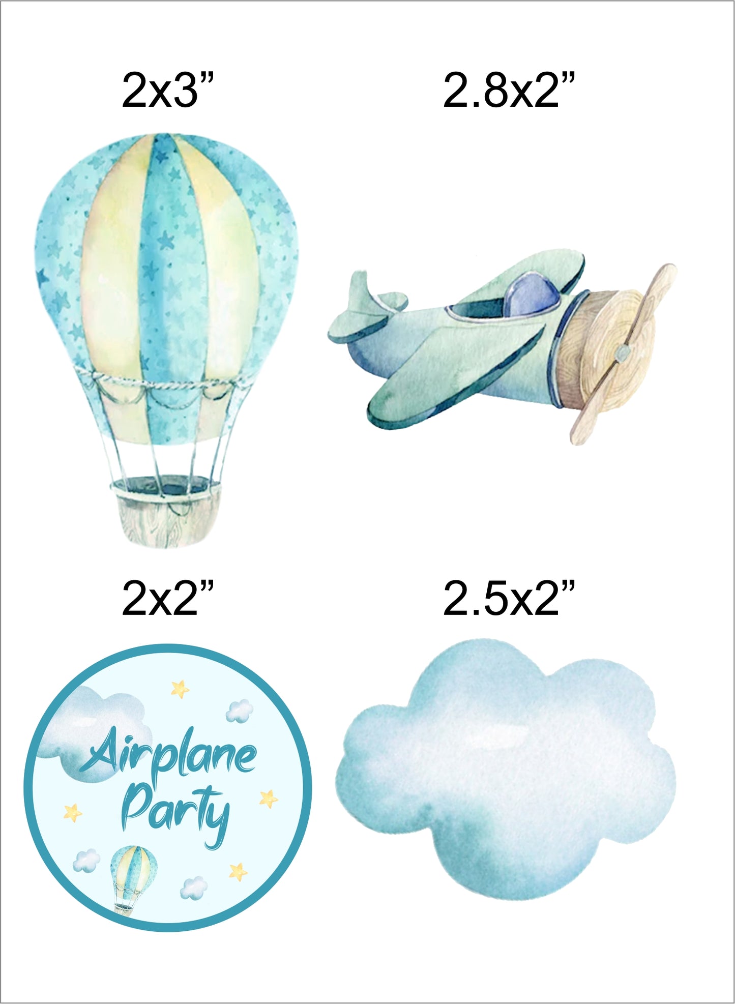 Airplane Theme Birthday Party Paper Decorative Straws