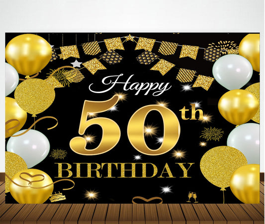 50th Birthday Party Backdrop