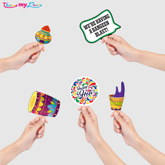 Holi  Party Photo Booth Prop Set