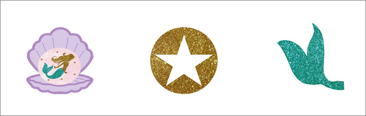 Mermaid Theme Birthday Party Cupcake Toppers for Decoration