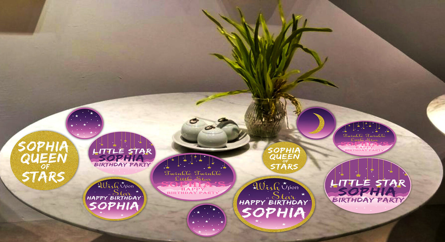 Twinkle Twinkle Little Star Theme Birthday Party Table Confetti for Decoration