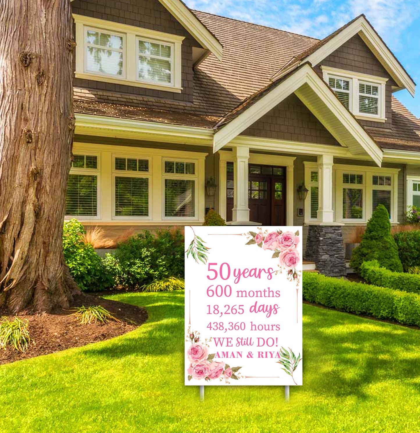 50th Anniversary Party Welcome Board For Decorations