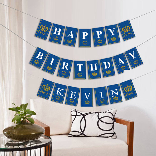 Prince Birthday Party Banner for Decoration