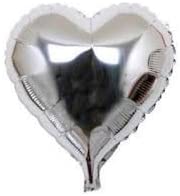18Inch Silver Heart Balloons, Heart Shaped Balloons Foil Love Balloons For Wedding Decoration Party Balloons Birthday