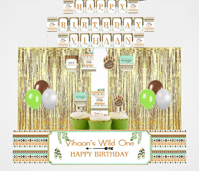 Wild One First Birthday Party Decoration Kit