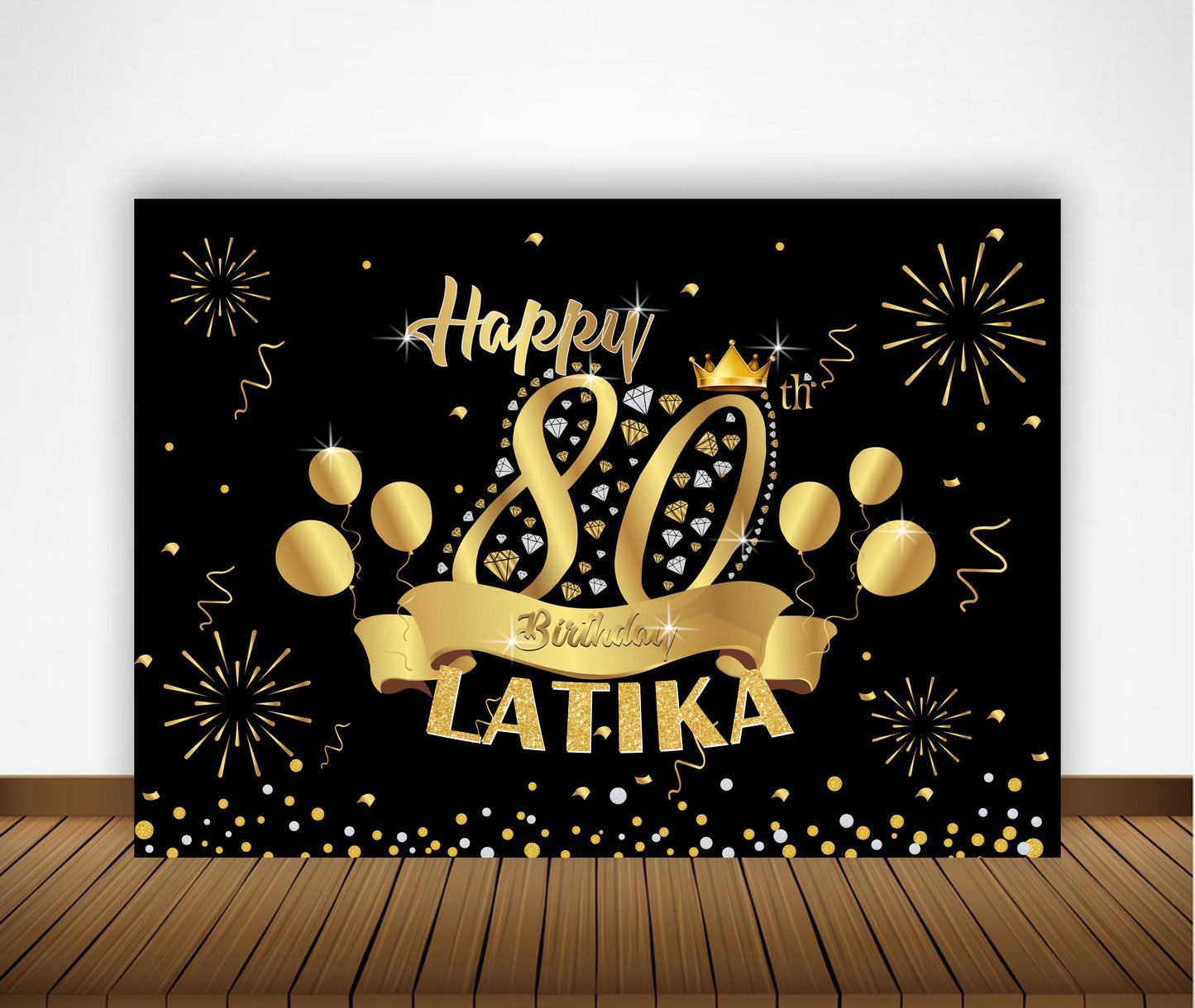 80th Birthday Party Backdrop