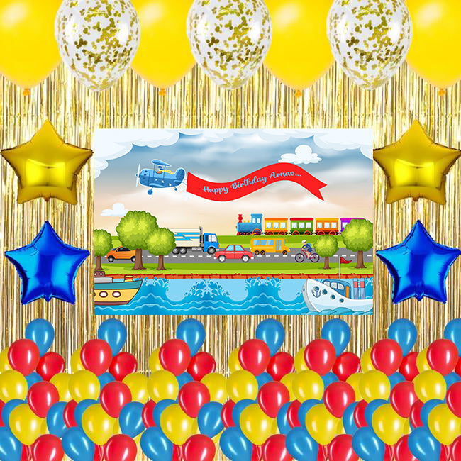 Transport Birthday Party Decorations Complete Set