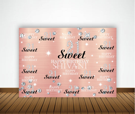 21st Birthday Party Backdrop