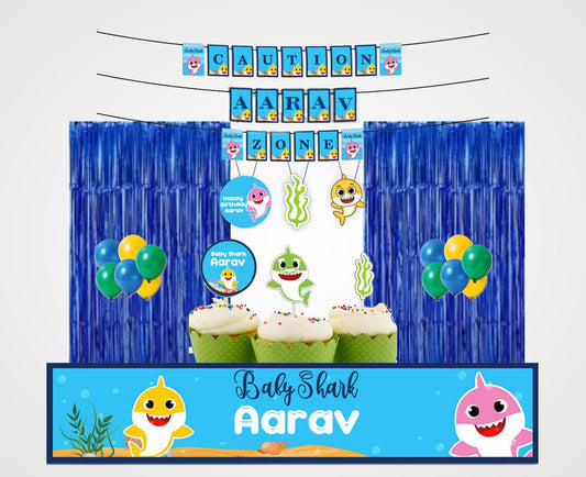 Baby Shark Theme Birthday Party Decoration Kit