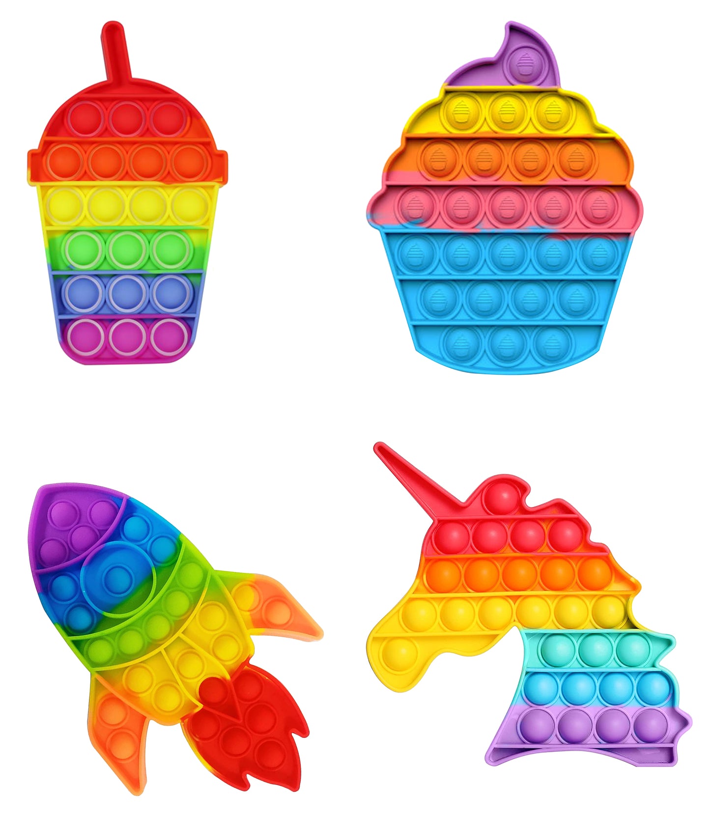 Pop It Theme Birthday Party Paper Decorative Straws
