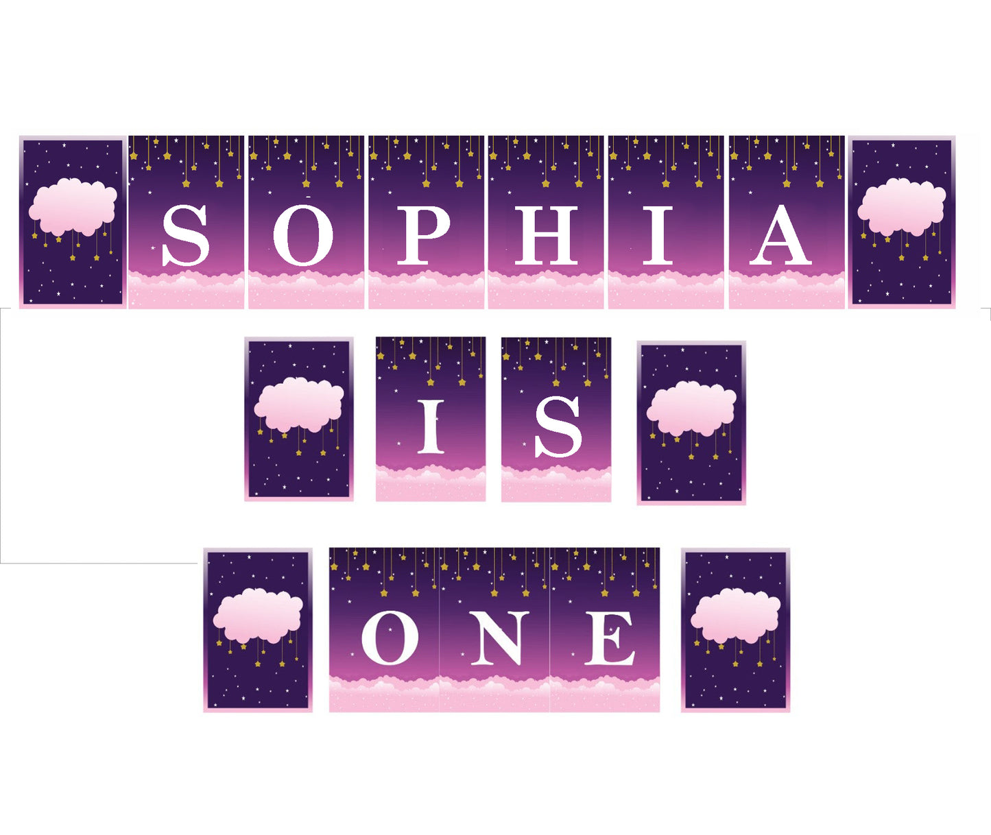 Twinkle Twinkle Little Star Theme Birthday Party Banner for Decoration