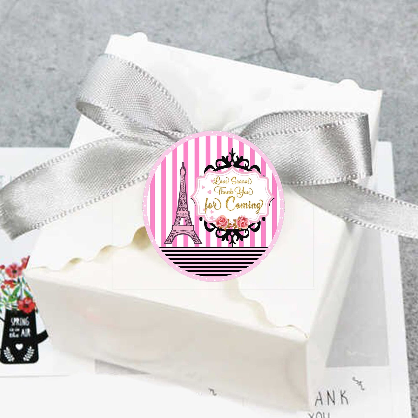 Oh La La Paris Theme Birthday Party Thank You Gift Tags