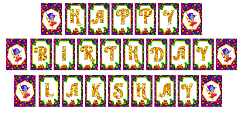 "Little Krishna "- Happy Birthday Banner Decoration