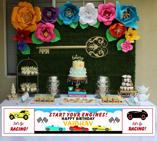 Cars Birthday Party Long Banner for Decoration