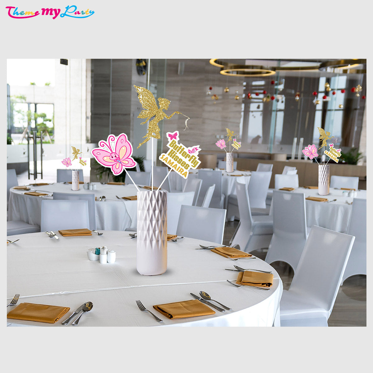 Butterflies & Fairies Theme Birthday Party Table Toppers for Decoration