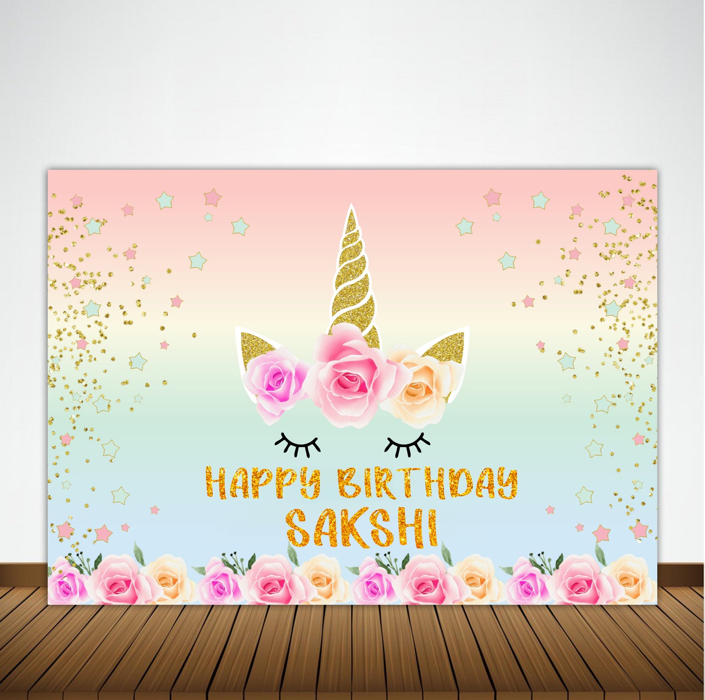 Unicorn Theme Birthday Party Backdrop
