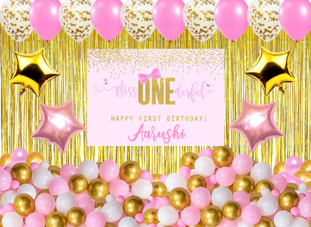 One is Fun First Birthday Party Decorations Complete Set