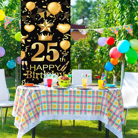 25th Birthday Customized Welcome Banner Roll up Standee (with stand)