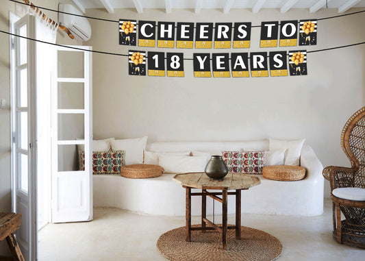 18th Birthday Party Banner for Decoration