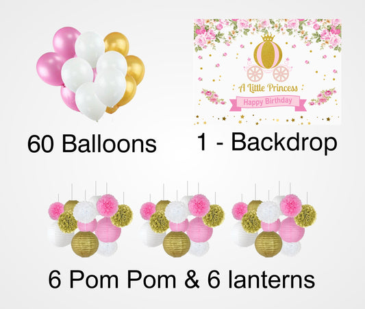 Princess Birthday Party Decoration Kit