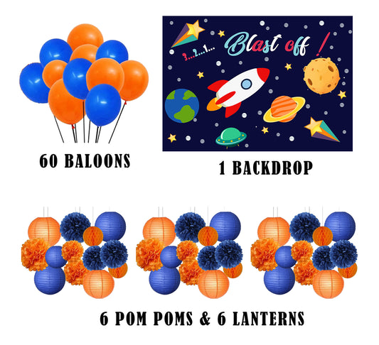 Space Theme Birthday Party Complete Decoration Kit