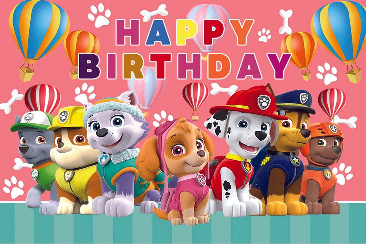 Paw Patrol Theme Birthday Party Backdrop