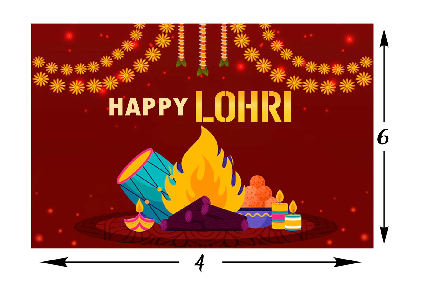 Lohri Party Backdrop For Kids